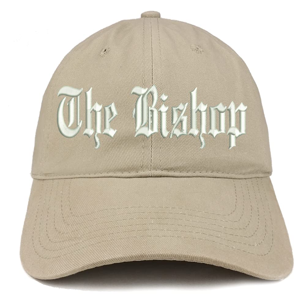 Trendy Apparel Shop The Bishop Old English Low Profile Soft Cotton Baseball Cap