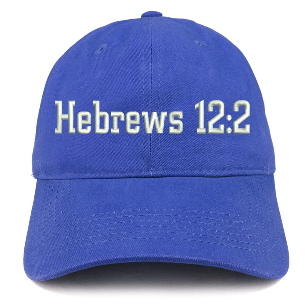 Trendy Apparel Shop Hebrews 12:2 Low Profile Soft Cotton Baseball Cap