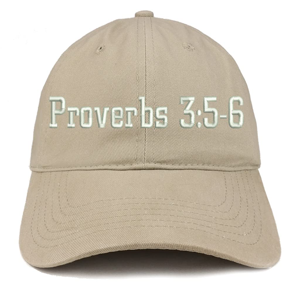 Trendy Apparel Shop Proverbs 3:5-6 Low Profile Soft Cotton Baseball Cap