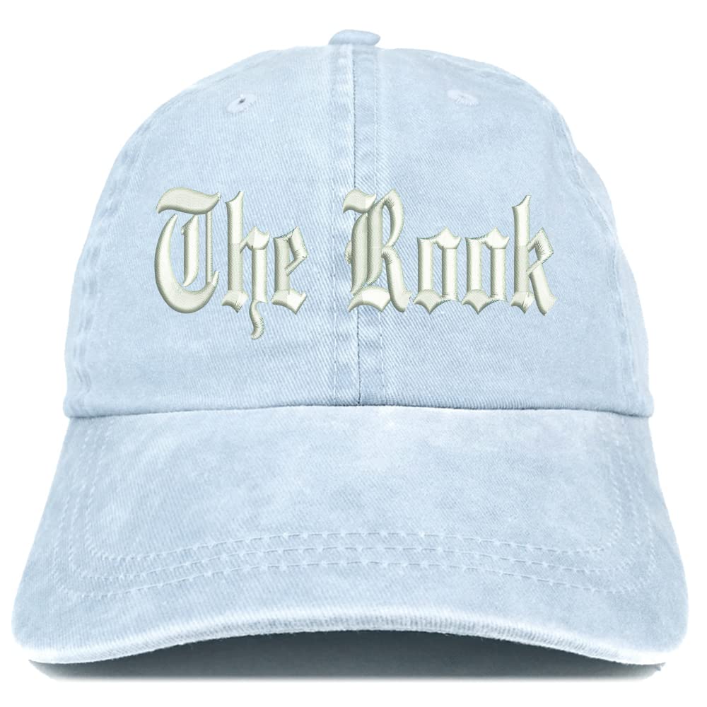 Trendy Apparel Shop The Rook Old English Embroidered Pigment Dyed Washed Baseball Cap