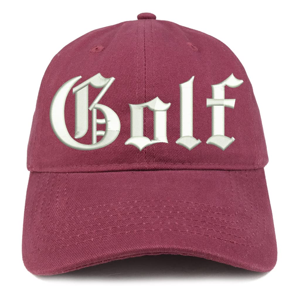 Trendy Apparel Shop Old English Golf Low Profile Soft Cotton Baseball Cap