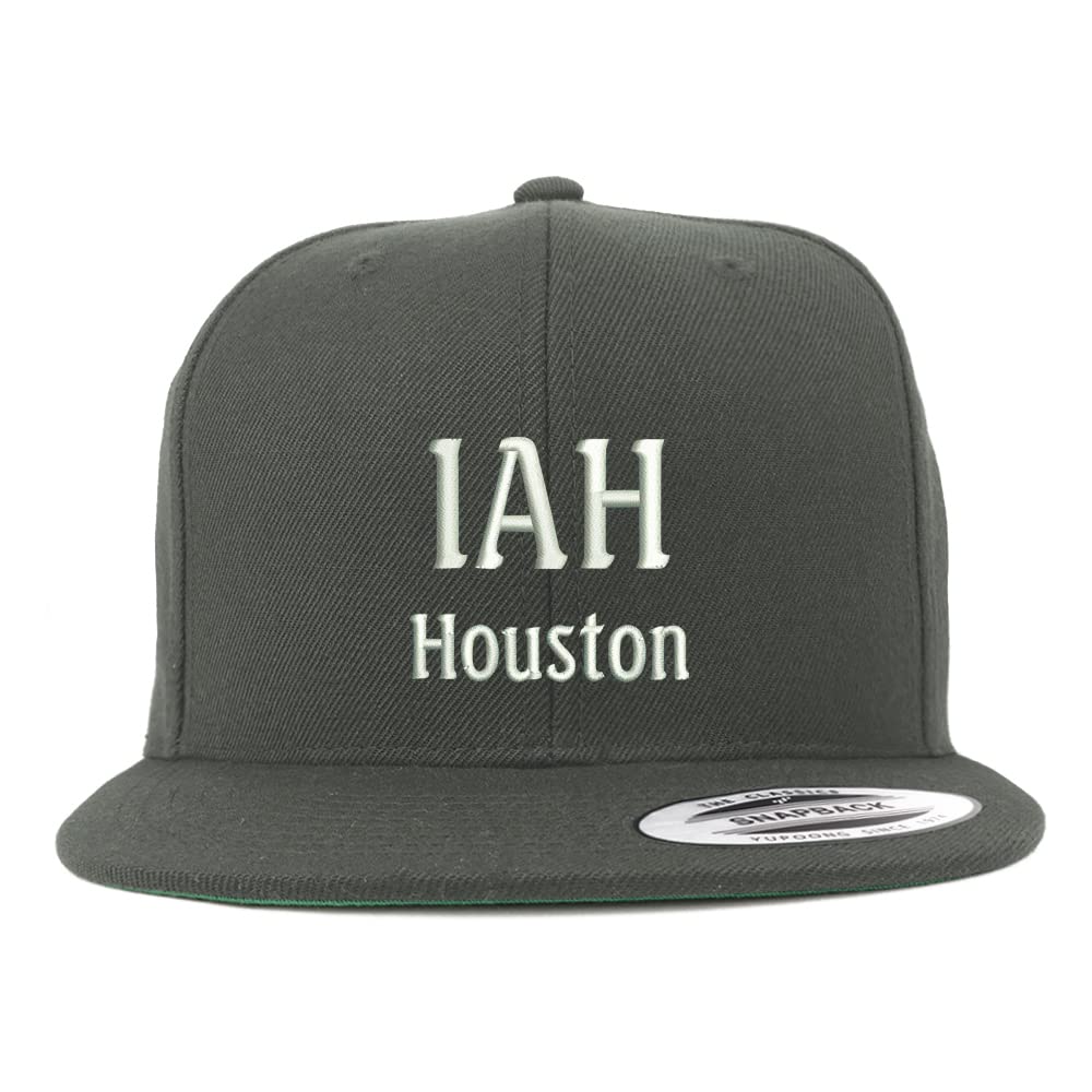 Trendy Apparel Shop IAH Houston Embroidered Flatbill Snapback