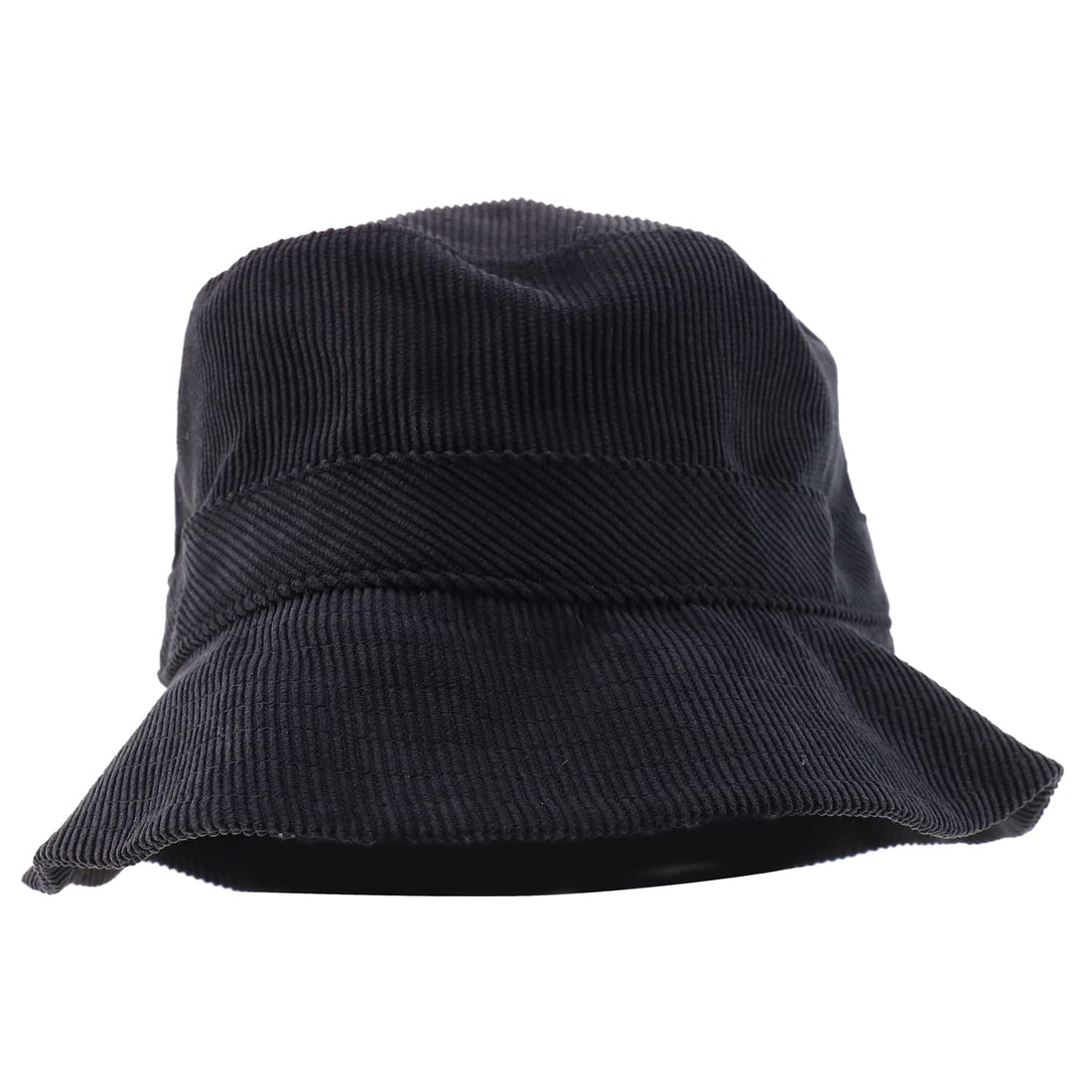 Trendy Apparel Shop Winter Warm Plain Down Brim Corduroy Bucket Hat