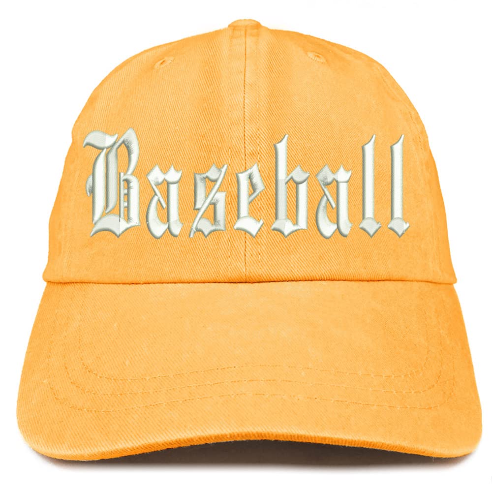 Trendy Apparel Shop Old English Baseball Washed Pigment Dyed Baseball Cap
