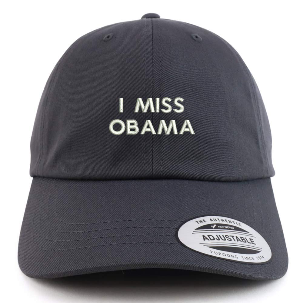 Trendy Apparel Shop XXL I Miss Obama Embroidered Unstructured Cap