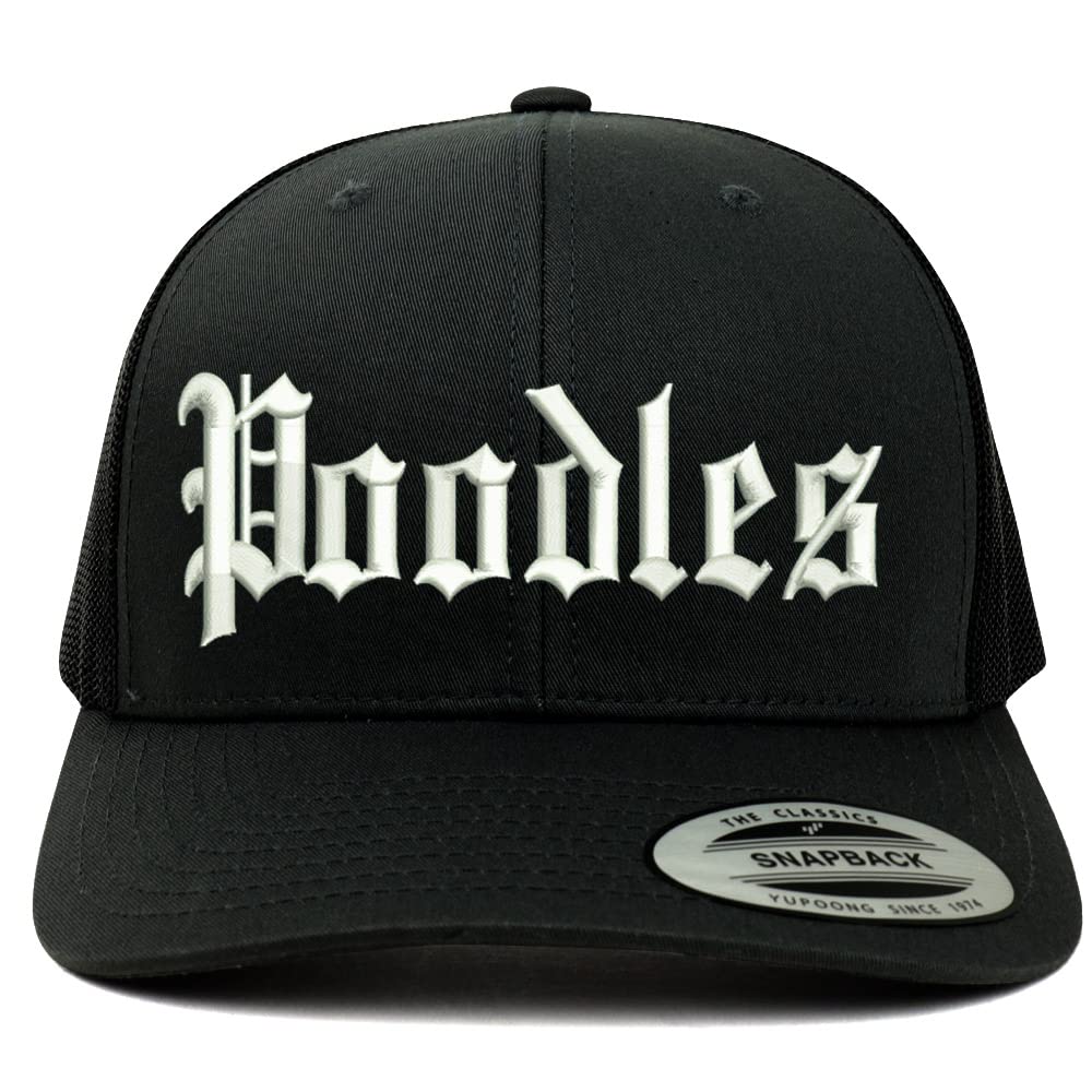 Trendy Apparel Shop Old English Poodles 6 Panel Trucker Mesh Cap