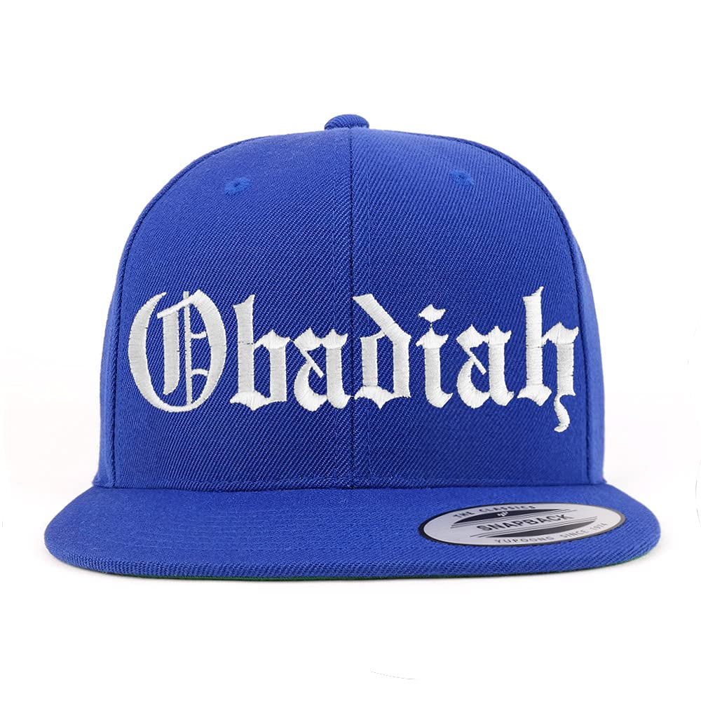 Trendy Apparel Shop Obadiah Old English Embroidered Flatbill Snapback