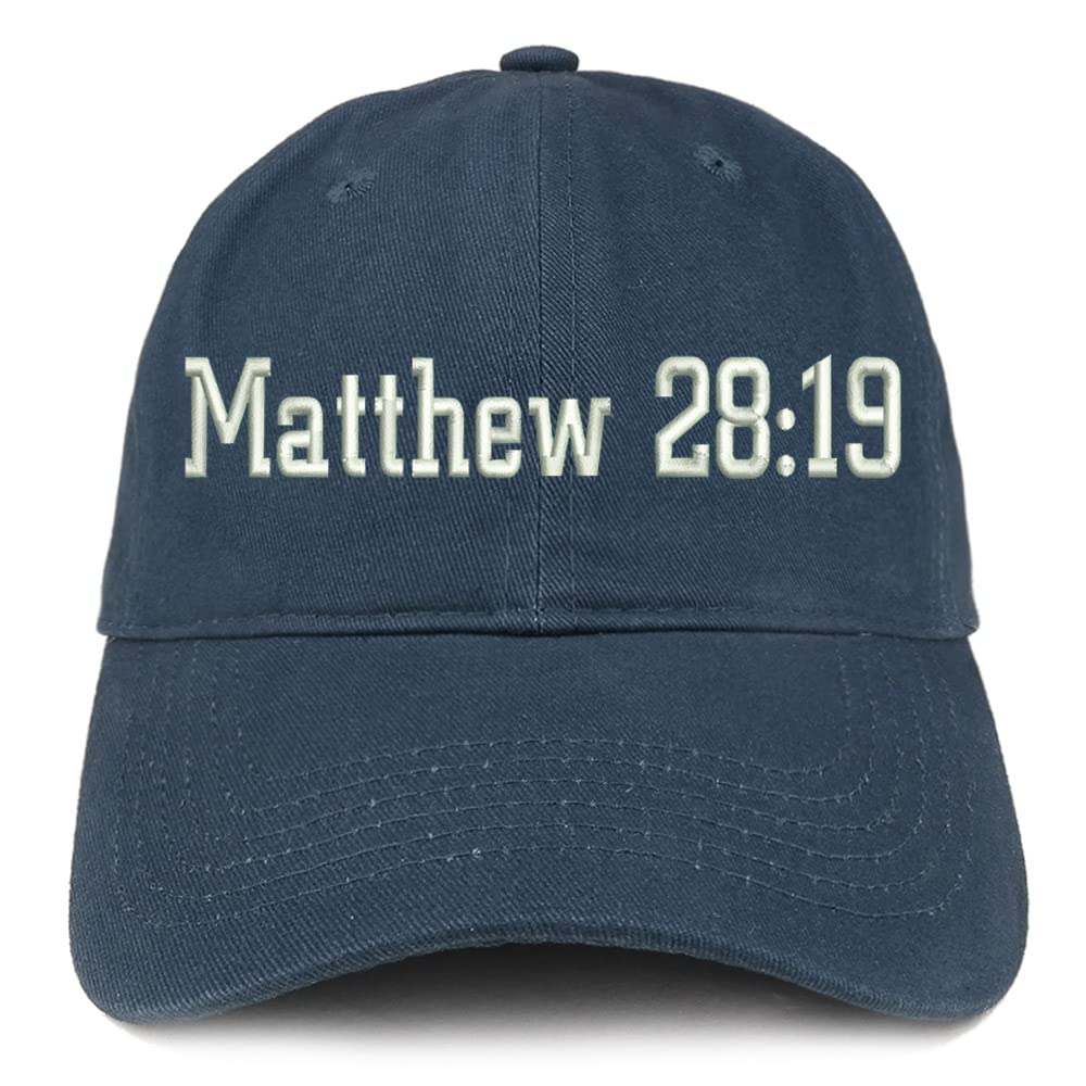 Trendy Apparel Shop Matthew 28:19 Low Profile Soft Cotton Baseball Cap