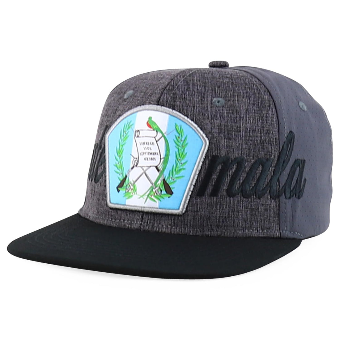 Trendy Apparel Shop Central America States Embroidered Mesh Back Flat Bill Cap
