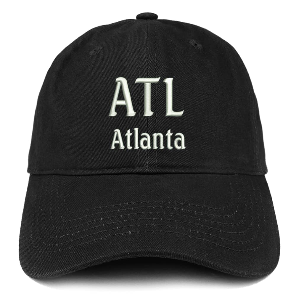 Trendy Apparel Shop ATL Atlanta Low Profile Soft Cotton Baseball Cap
