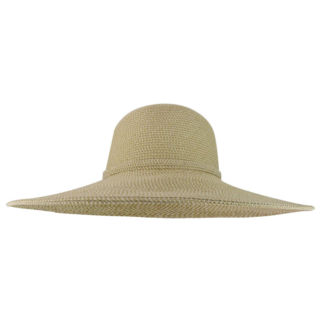 Trendy Apparel Shop UPF 50+ Paper Braid Tweed 5" Flat Brim Sun Shade Hat