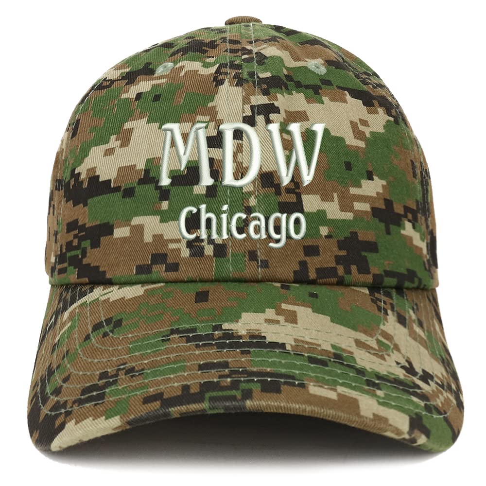 Trendy Apparel Shop MDW Chicago Low Profile Soft Cotton Baseball Cap