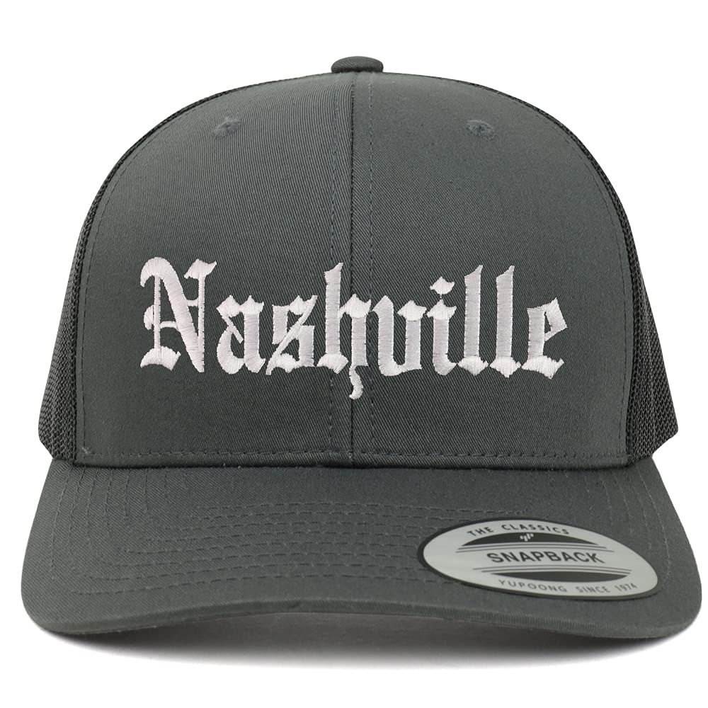 Trendy Apparel Shop Nashville Old English 6 Panel Trucker Mesh Cap