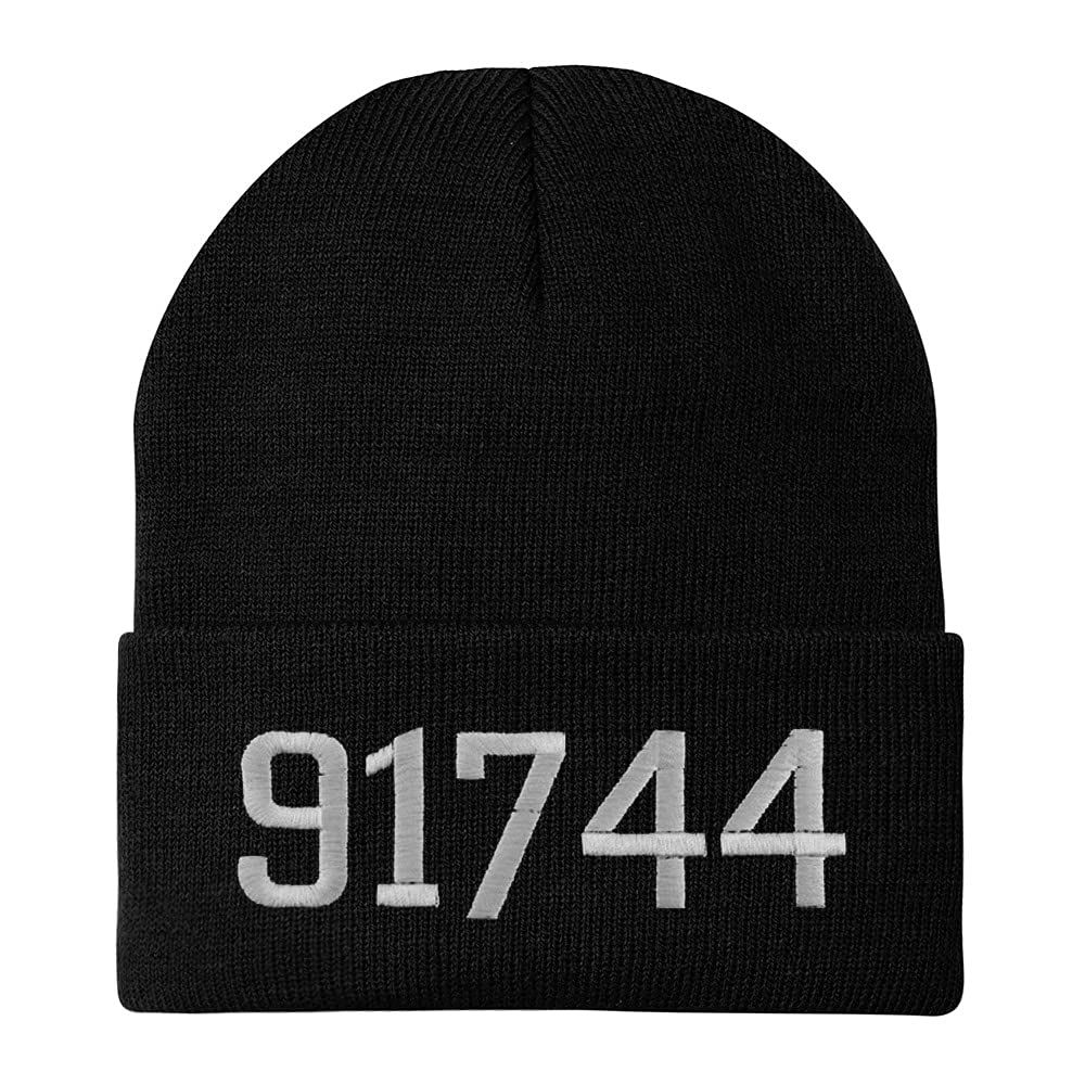Trendy Apparel Shop 91744 La Puente CA Old English Embroidered Long Cuff Beanie