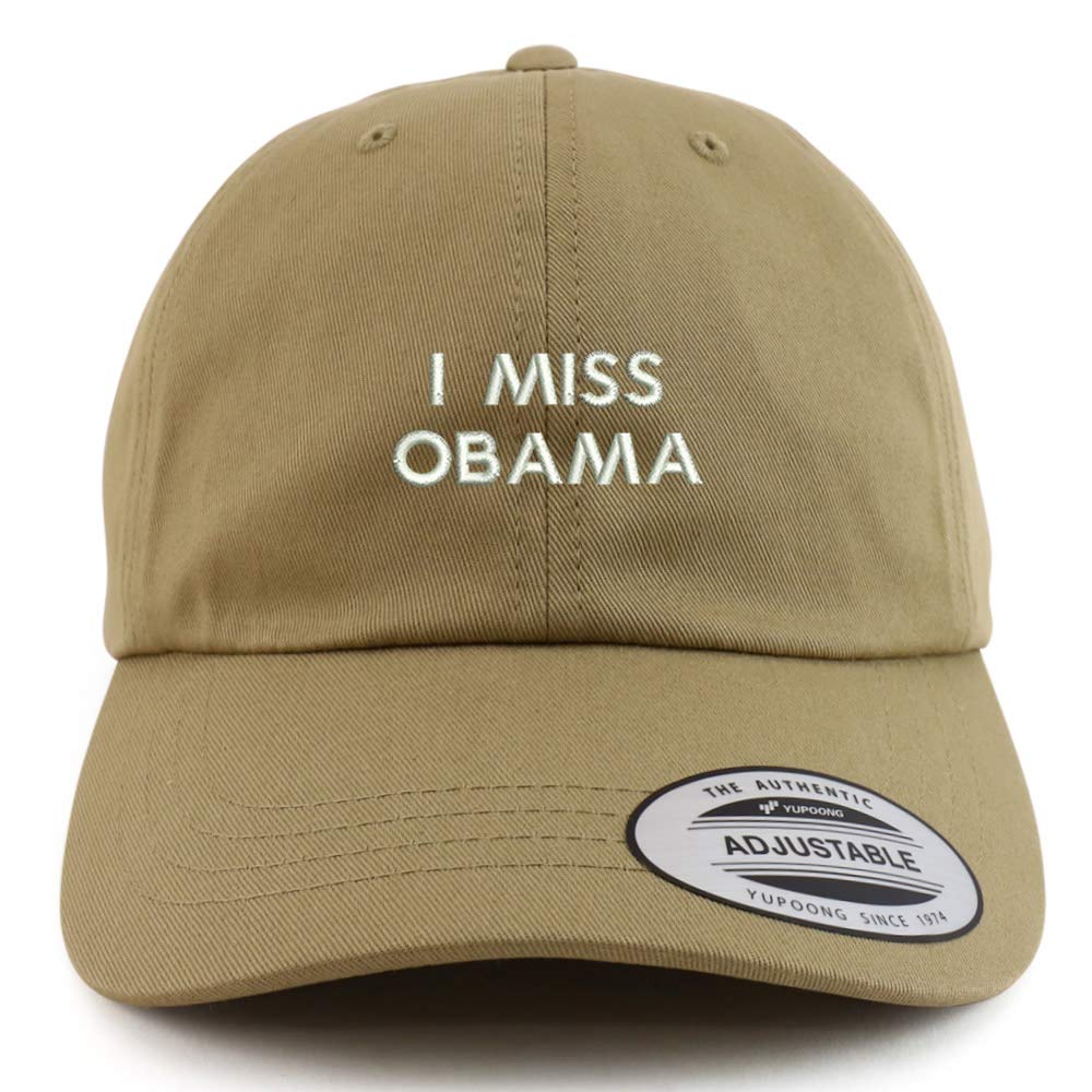 Trendy Apparel Shop XXL I Miss Obama Embroidered Unstructured Cap