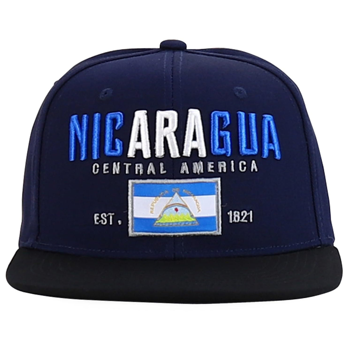 Trendy Apparel Shop Central America States Embroidered Flatbill Snapback Cap