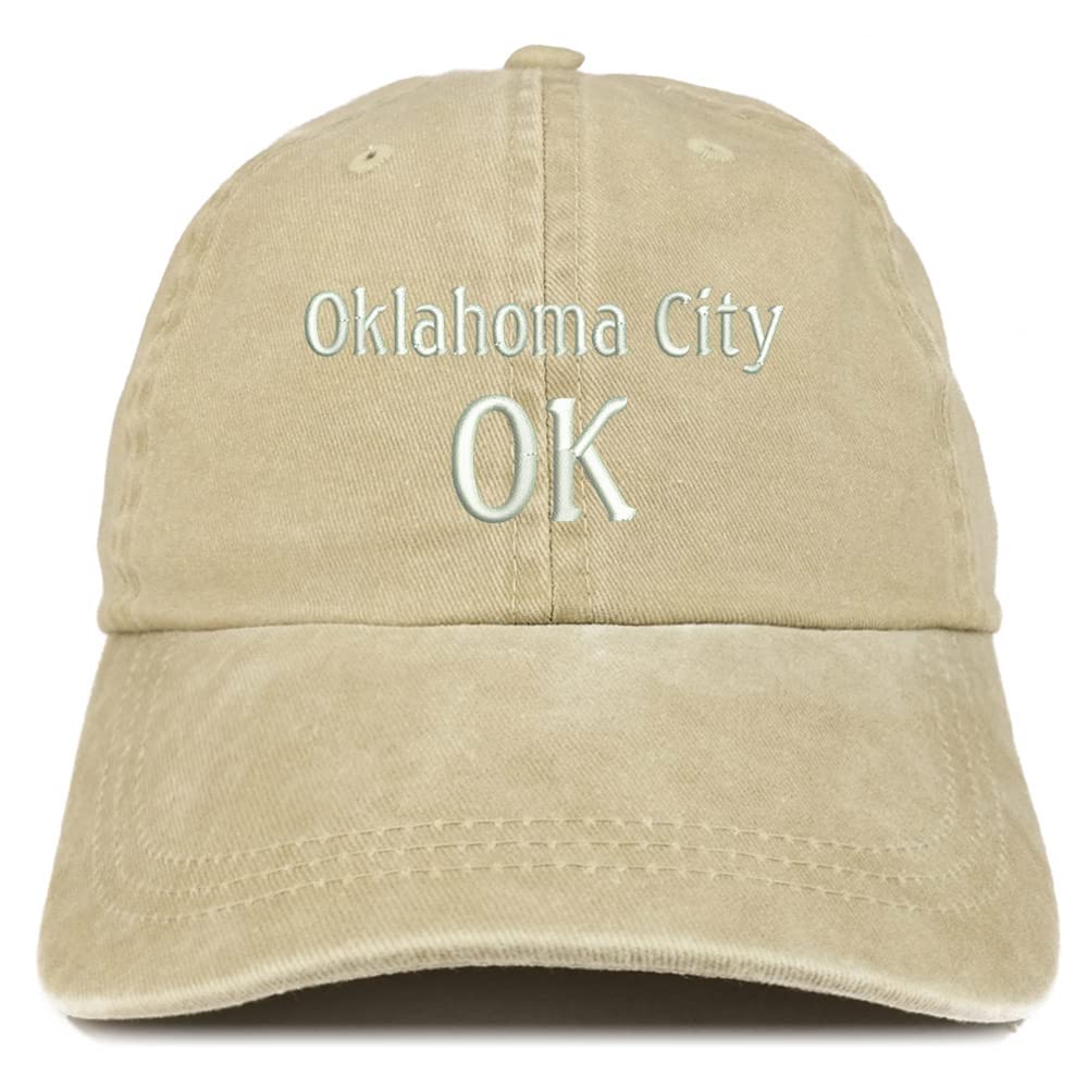 Trendy Apparel Shop Oklahoma City OK Embroidered Pigment Dyed Washed Baseball Cap