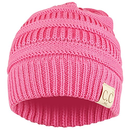 Trendy Apparel Shop Lightweight Ribbed Knit 365 Stretchable Beanie Cap