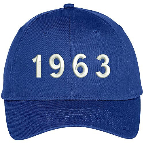 Trendy Apparel Shop 1963 Birth Year Embroidered Baseball Cap