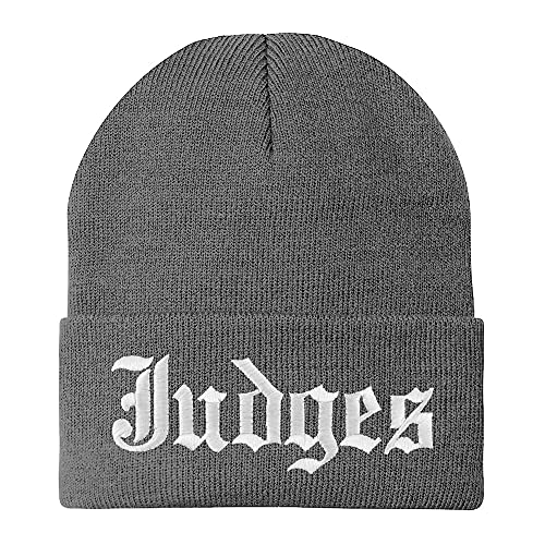 Trendy Apparel Shop Judges Old English Embroidered Long Cuff Beanie