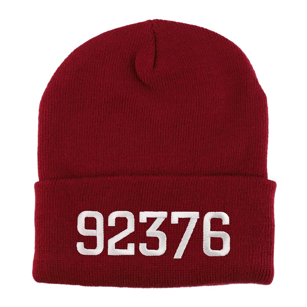 Trendy Apparel Shop 92376 Rialto CA Old English Embroidered Long Cuff Beanie