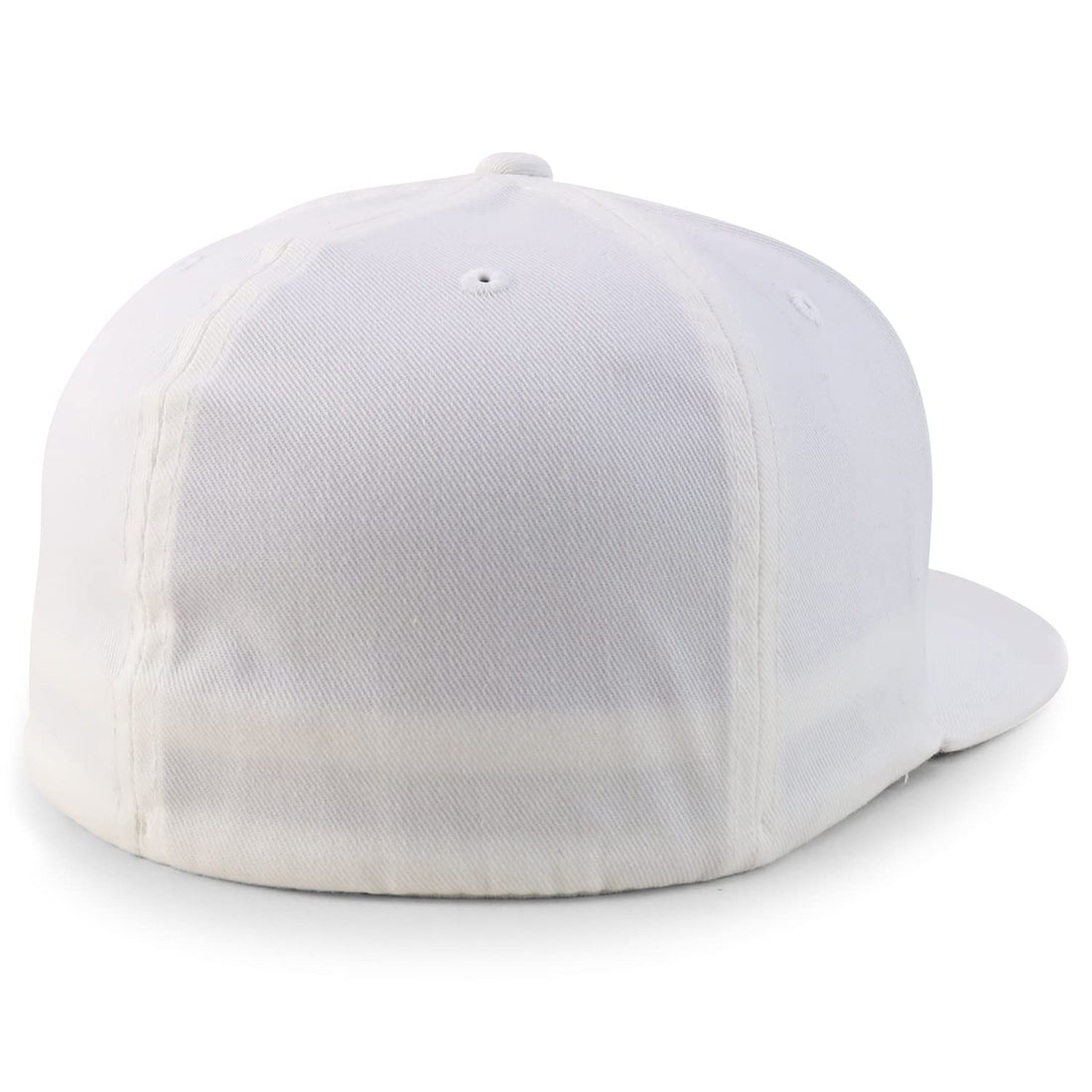 Trendy Apparel Shop 6 Panel Structured Blank Flatbill Fitted Closure Flexfit Cap