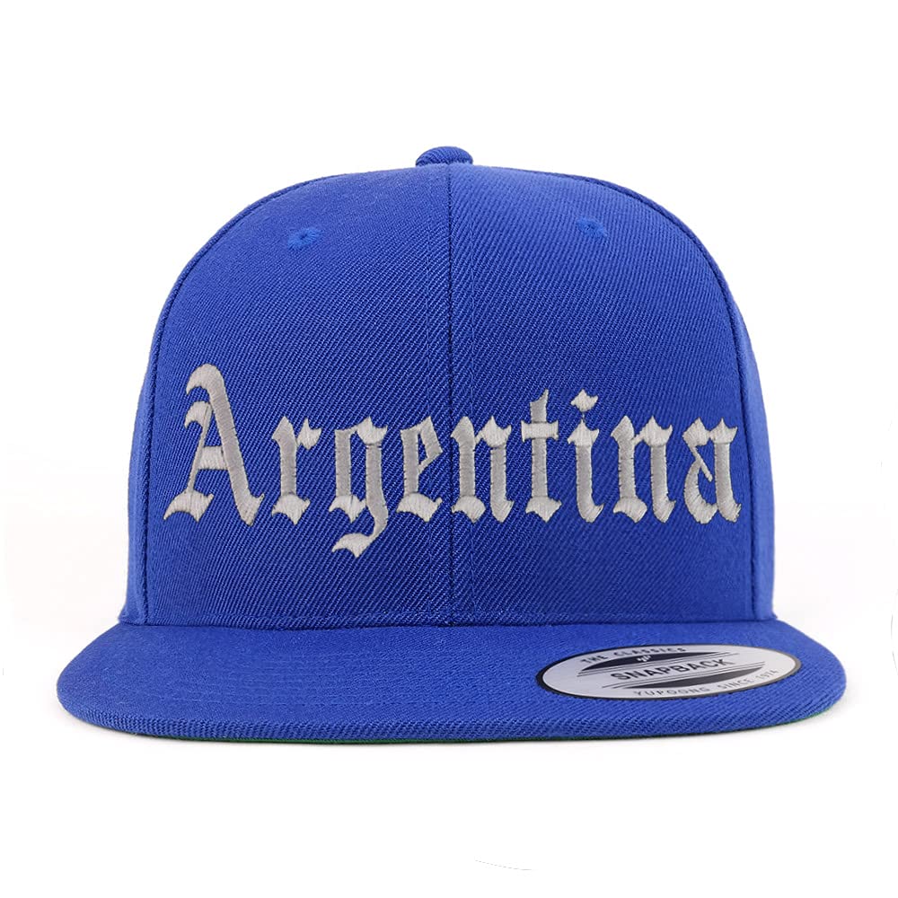 Trendy Apparel Shop Argentina Old English Embroidered Flatbill Snapback