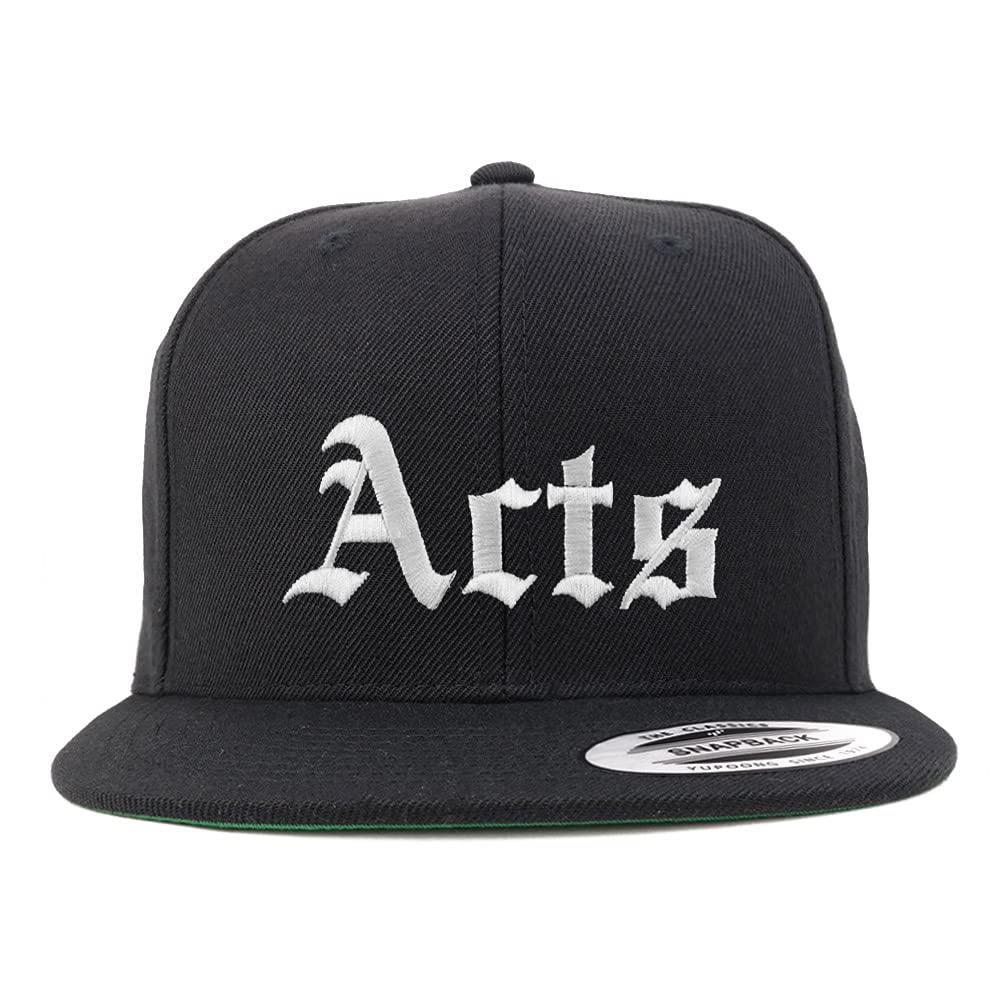 Trendy Apparel Shop Acts Old English Embroidered Flatbill Snapback