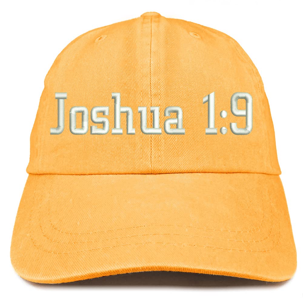 Trendy Apparel Shop Joshua 1:9 Washed Pigment Dyed Baseball Cap