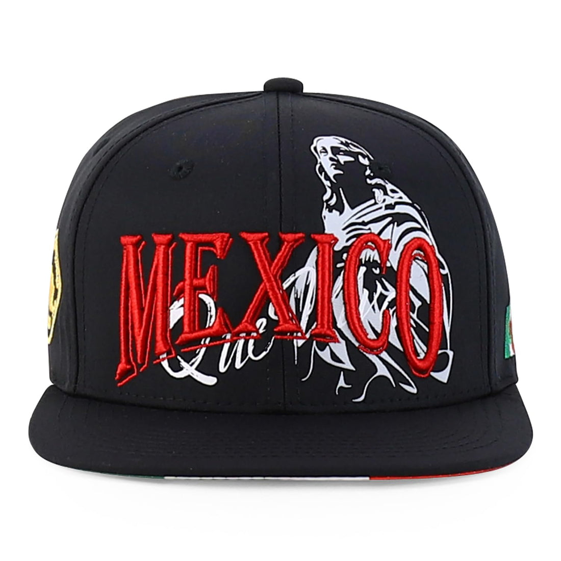 Trendy Apparel Shop Mexico Guadalupe Embroidered Flat Bill Snapback Cap