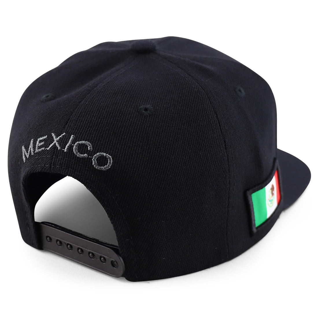 Trendy Apparel Shop Cities of Mexico Circular Logo Embroidered Flatbill Snapback Baseball Cap