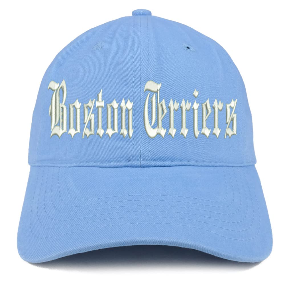 Trendy Apparel Shop Old English Boston Terriers Low Profile Soft Cotton Baseball Cap