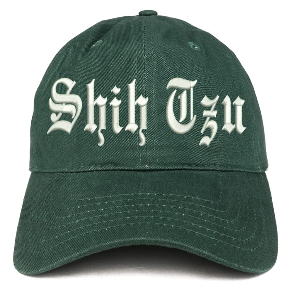 Trendy Apparel Shop Old English Shih Tzu Low Profile Soft Cotton Baseball Cap