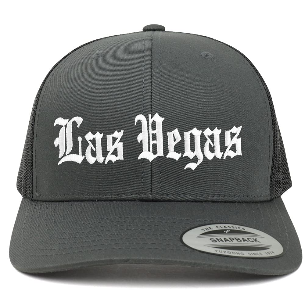 Trendy Apparel Shop Las Vegas Old English 6 Panel Trucker Mesh Cap
