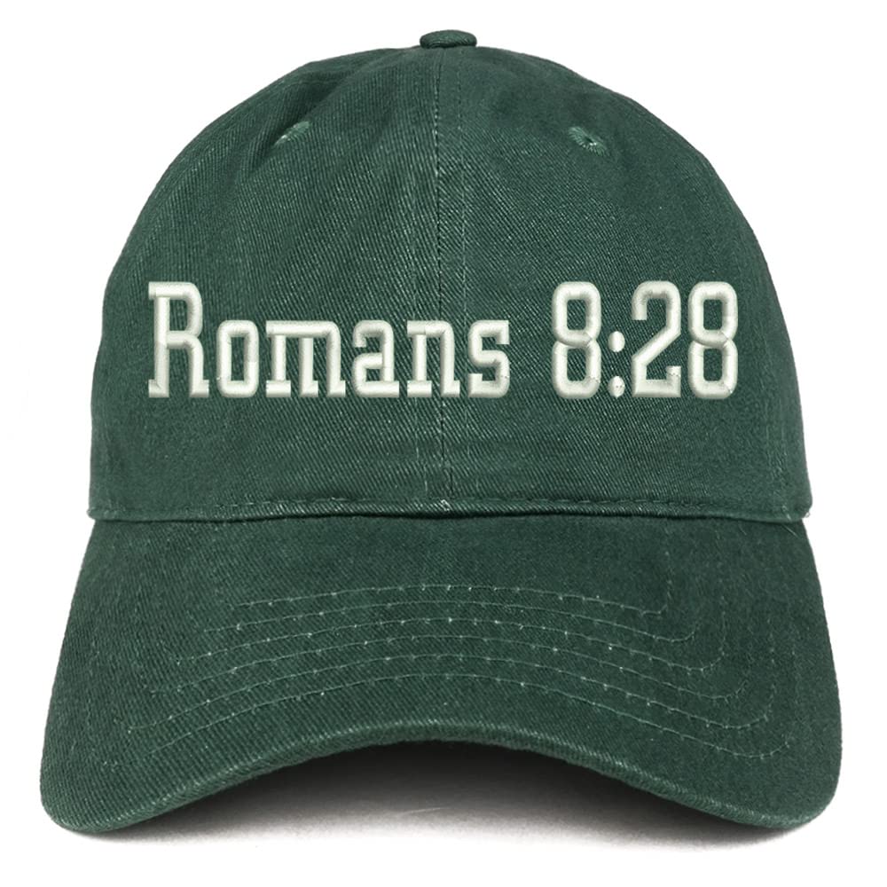 Trendy Apparel Shop Romans 8:28 Low Profile Soft Cotton Baseball Cap
