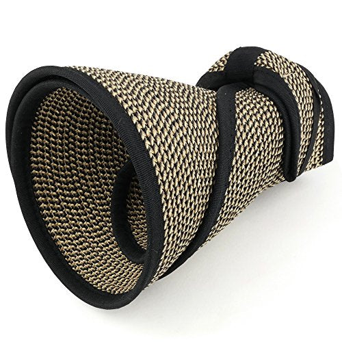 Trendy Apparel Shop Womens UPF 50+ Paper Braid Rolled UV Protection Visor Hat with Bow