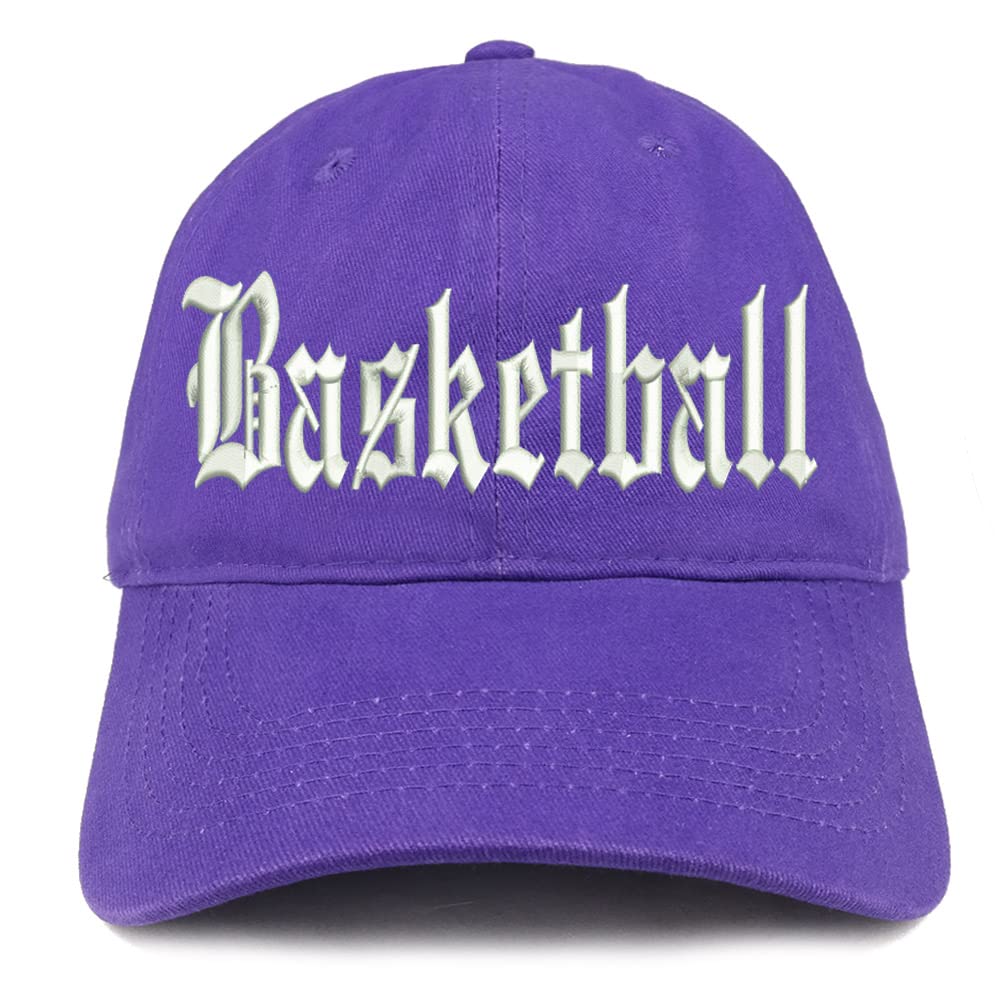 Trendy Apparel Shop Old English Basketball Low Profile Soft Cotton Baseball Cap
