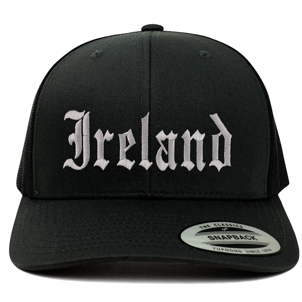 Trendy Apparel Shop Ireland Old English 6 Panel Trucker Mesh Cap