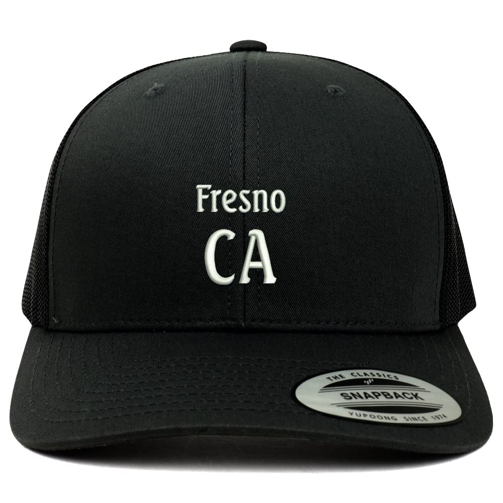 Trendy Apparel Shop Fresno CA Embroidered Retro Fit Trucker Mesh Cap