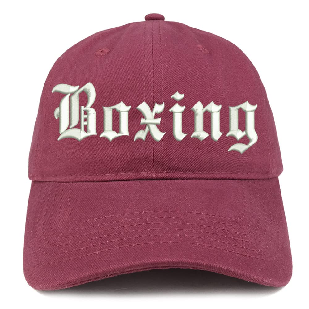 Trendy Apparel Shop Old English Boxing Low Profile Soft Cotton Baseball Cap