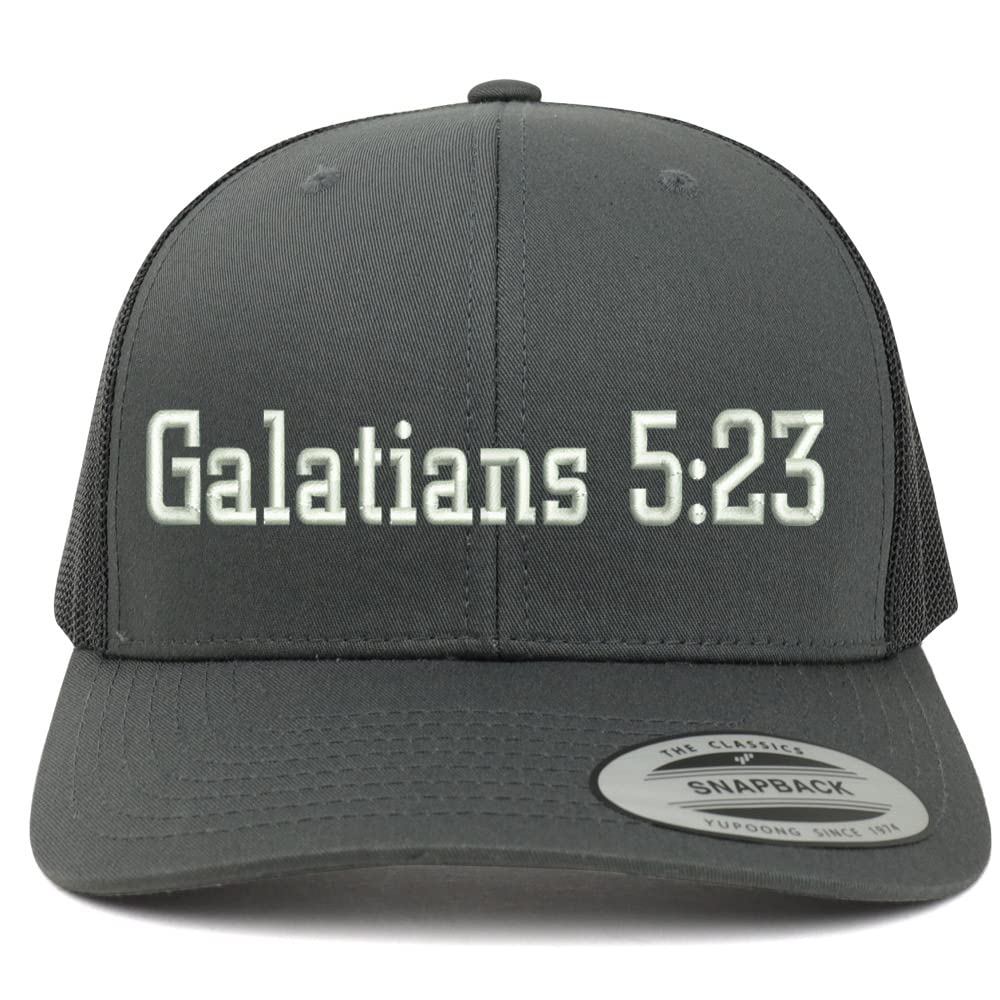 Trendy Apparel Shop Galatians 5:23 6 Panel Trucker Mesh Cap