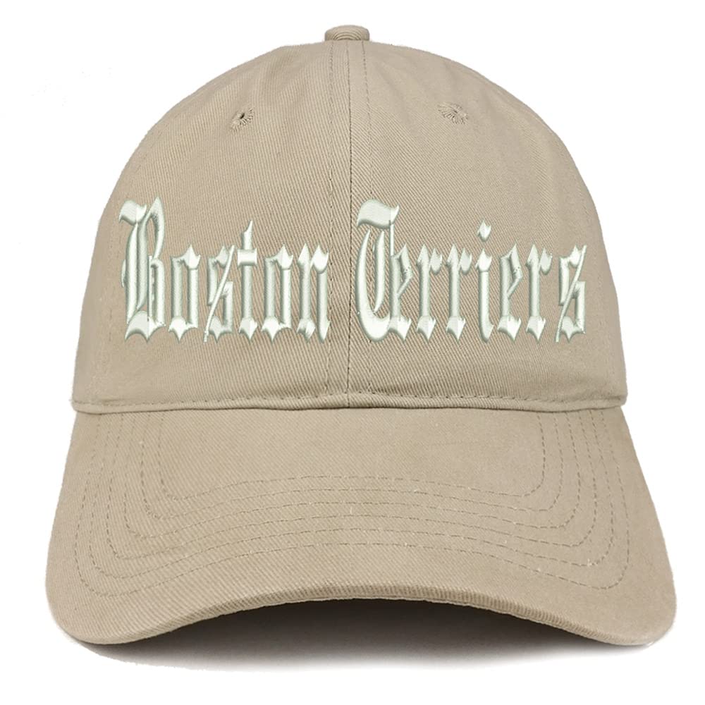 Trendy Apparel Shop Old English Boston Terriers Low Profile Soft Cotton Baseball Cap
