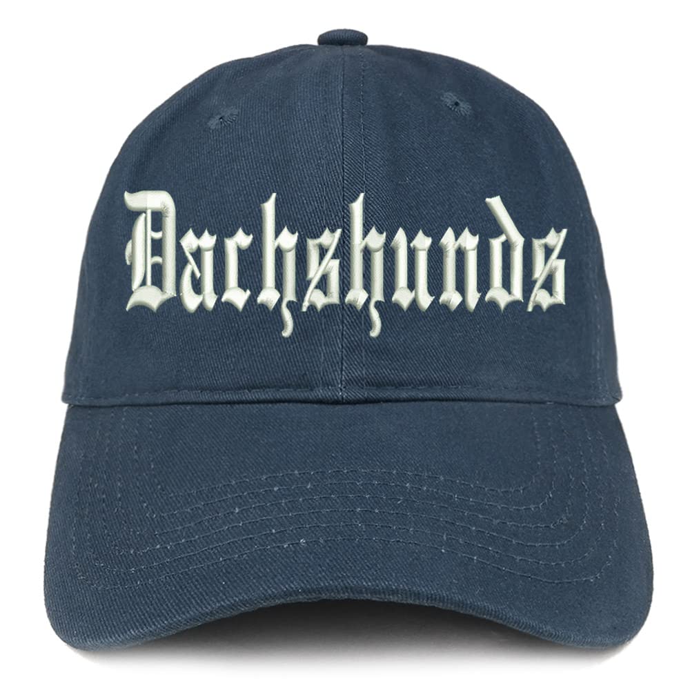 Trendy Apparel Shop Old English Dachshunds Low Profile Soft Cotton Baseball Cap