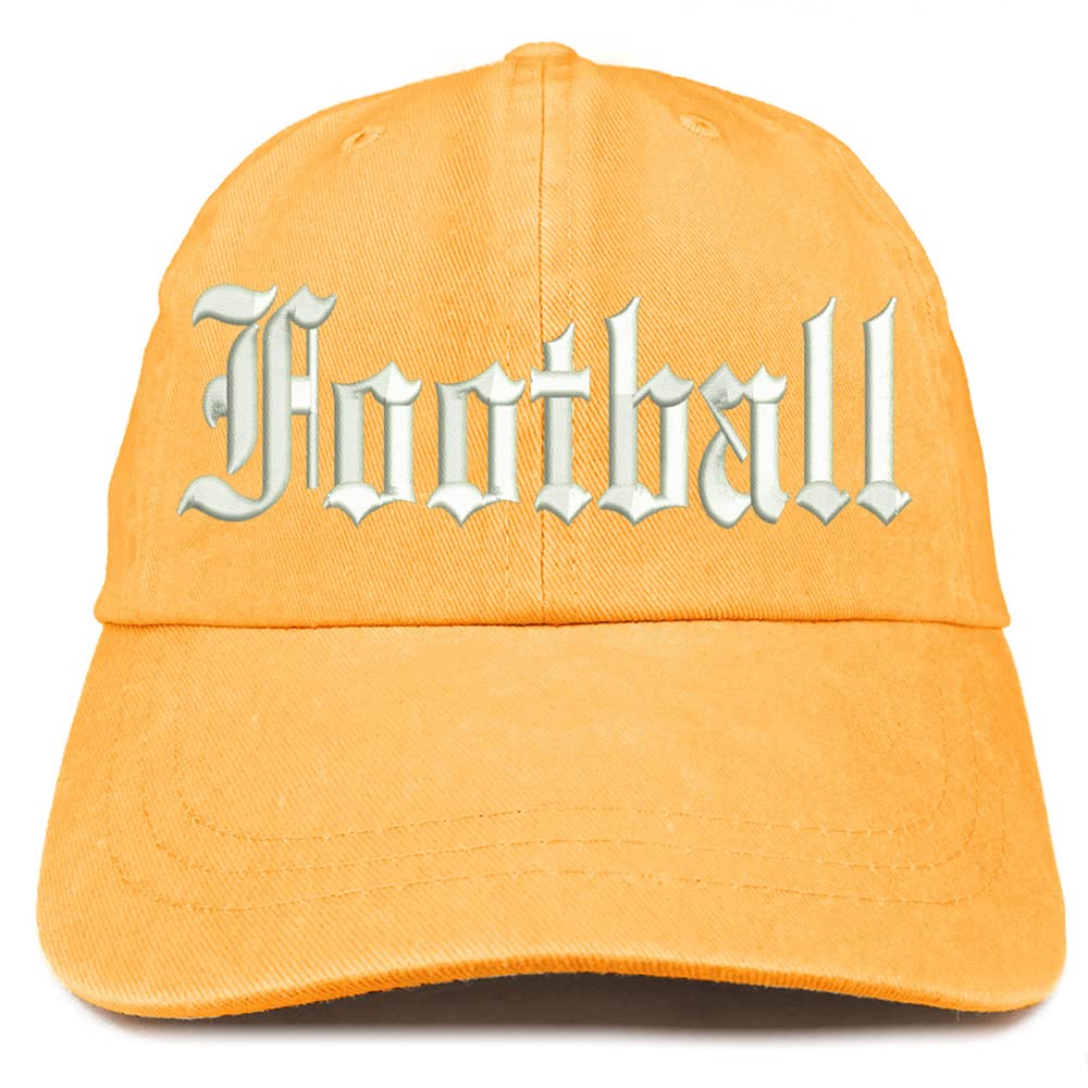 Trendy Apparel Shop Old English Football Washed Pigment Dyed Baseball Cap