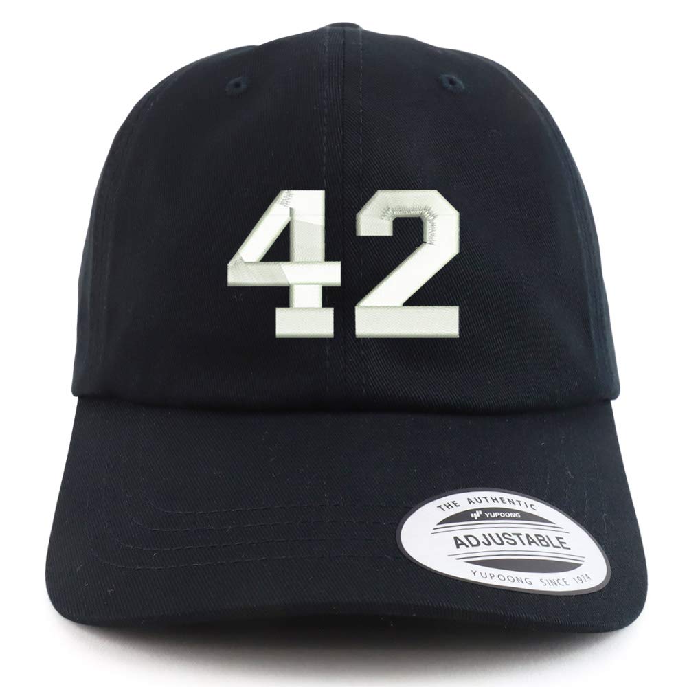Trendy Apparel Shop XXL Number 42 Collegiate Embroidered Unstructured Cap