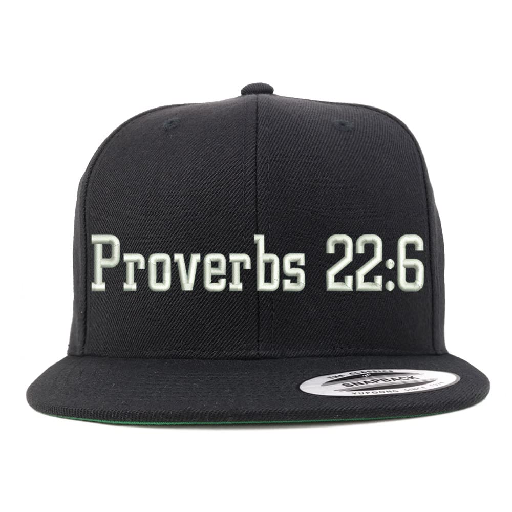Trendy Apparel Shop Proverbs 22: 6 Embroidered Flatbill Snapback