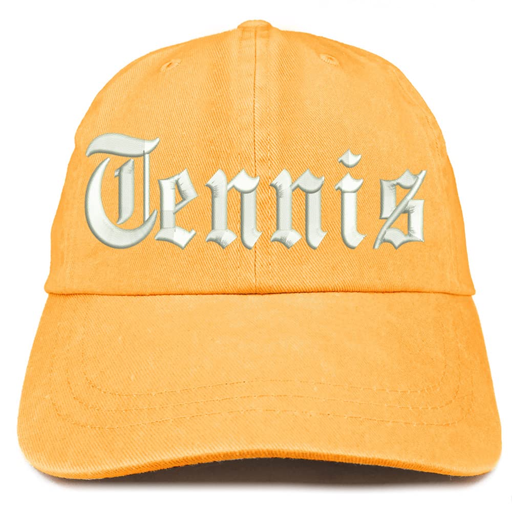 Trendy Apparel Shop Old English Tennis Washed Pigment Dyed Baseball Cap