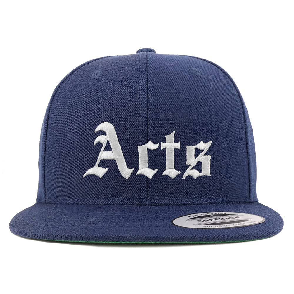 Trendy Apparel Shop Acts Old English Embroidered Flatbill Snapback
