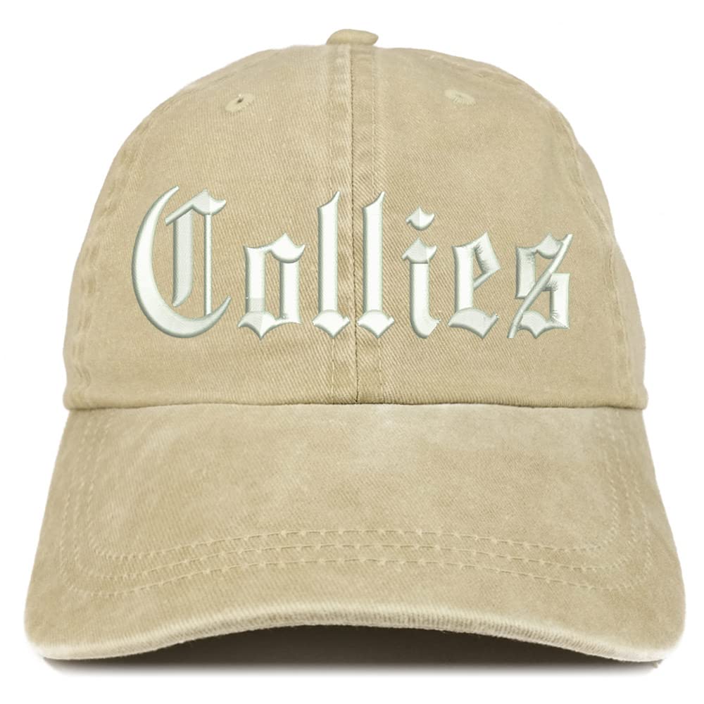 Trendy Apparel Shop Old English Collies Washed Pigment Dyed Baseball Cap