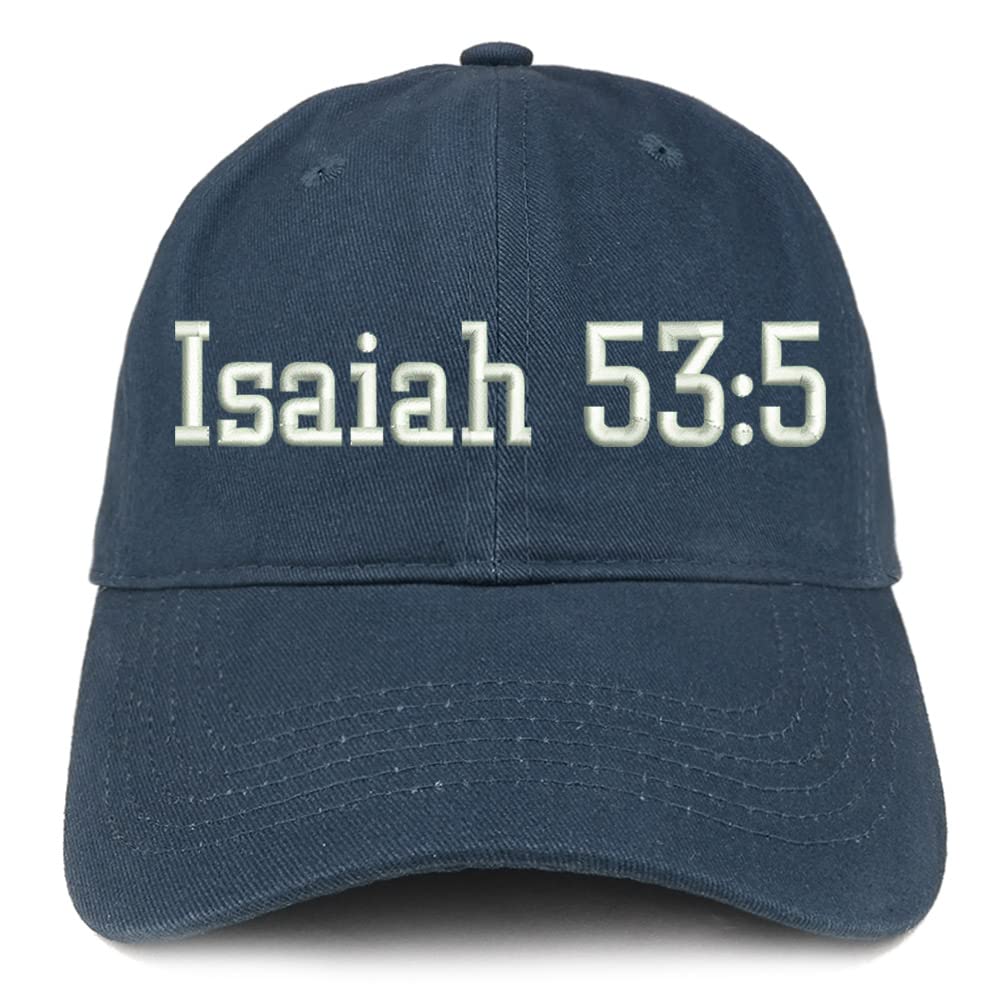 Trendy Apparel Shop Isaiah 53:5 Low Profile Soft Cotton Baseball Cap